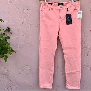 NWT Lucky Brand Pink Brooke Capri Mid Rise Jeans